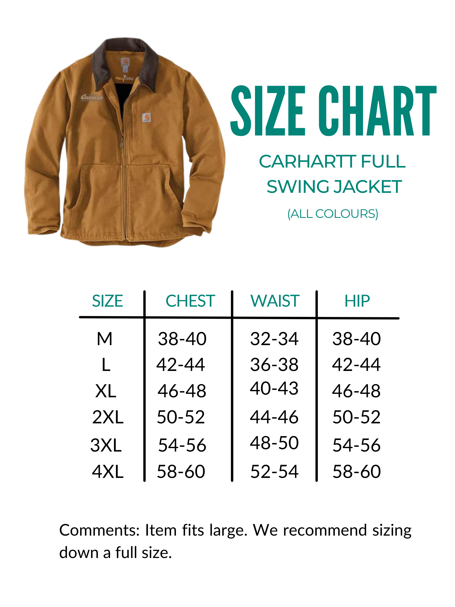 Carhartt jacket sizing Clearance